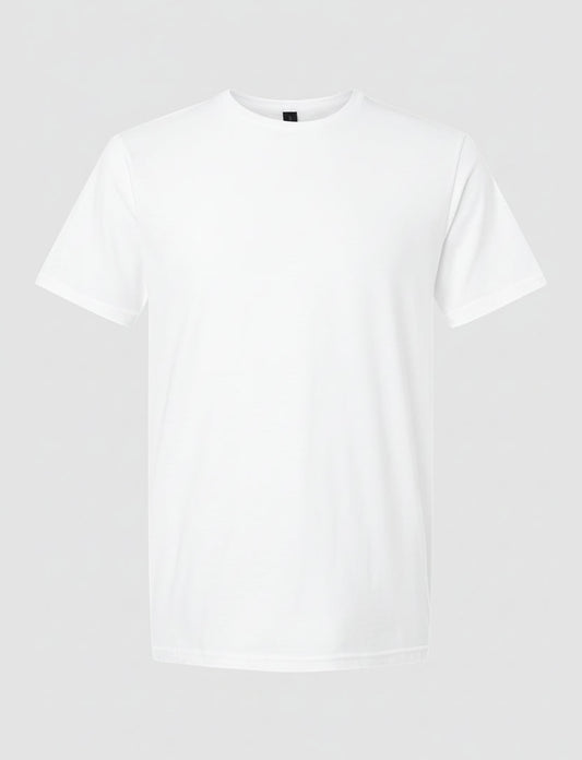 Plain white t-shirt on a white background