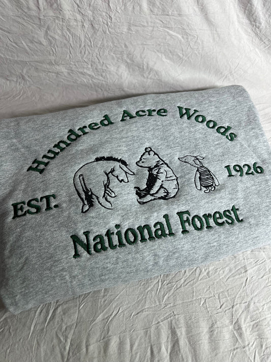 Pooh’s Hundred Acre Woods Embroidered Crew